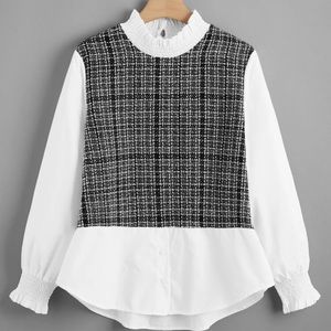 SHEIN Tweed Blouse